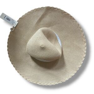 Child Tan Wide Brim Beach Sun Hat